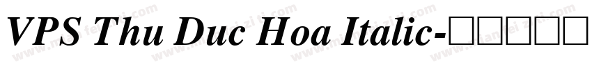 VPS Thu Duc Hoa Italic字体转换